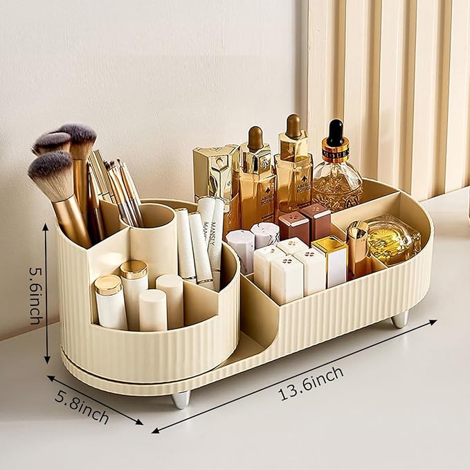 Rotating makeup organizer,large capacity cosmetic