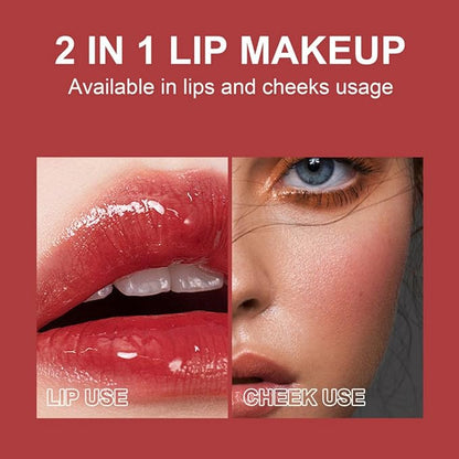 Lip Stain Long Lasting Lip Tint Waterproof Lip Stain Tint, Multi-use Lip and Cheek Tint, Non-Stick Cup Korean Lip Gloss, tinta de labios de larga duracion