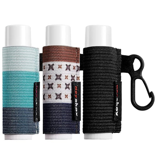 HEYSKAY Lip Balm Holder Sleeves Keychain blue