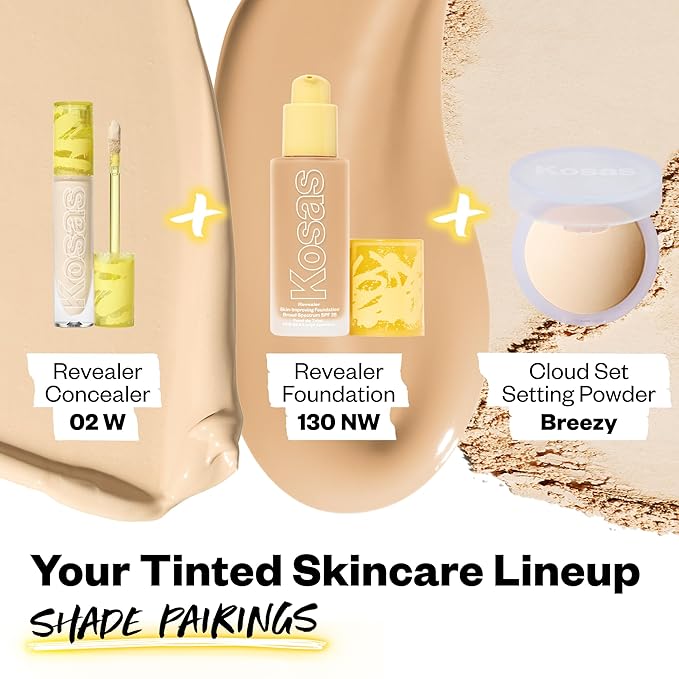 Kosas Revealer Concealer - Medium Coverage Makeup with 02 W)