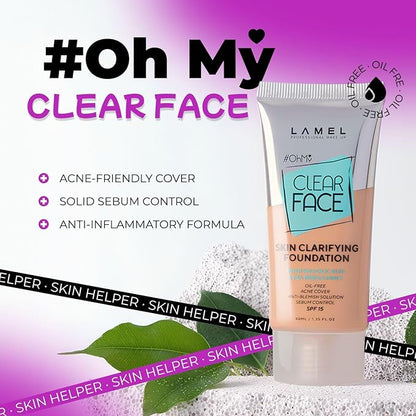 Lamel- Oh my Clear Face Foundation-405 Buff Beige 40ml