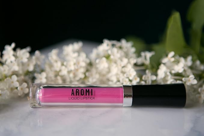 Aromi Matte Liquid Lipstick | Long-lasting, Smear and Smudge Proof, Waterproof, Paraben, Phthalate, & Gluten Free, Light Pink with Warm Undertones (Cherry Blossom)