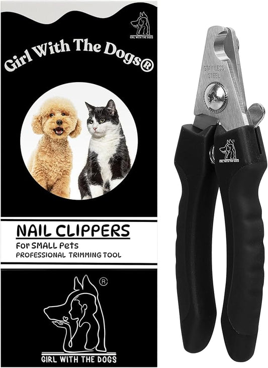 Pet nail clippers by girl
