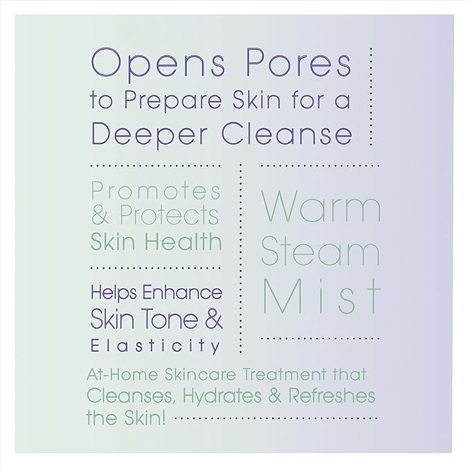 True Glow by Conair Facial Steamer - Face Steamer for Facial Deep Cleaning - Home Facial Spa