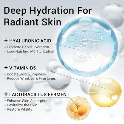 Hyaluronic Acid 2% + B5 Hydration Support Formula, Hyaluronic Acid Serum For Face - Large 30ml/1oz