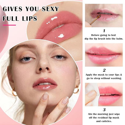 Honey Pot Lip Balm,3PCS Bee Lip (Honey+Watermelon+Cherry)