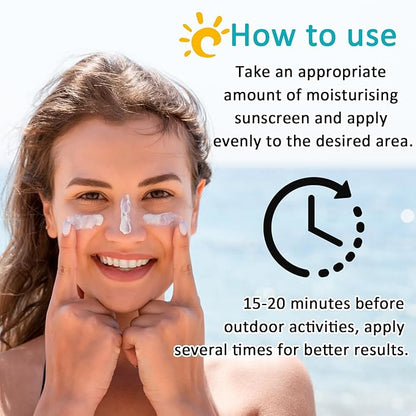 Face Sunscreen SPF 50+ PA+++,Hydrating Refreshing Sunblock,No Sticky Sunscreen for Face,Travel Size Water Resistant Sunscreen Lotion,Oil Control Moisturizing Sun Cream