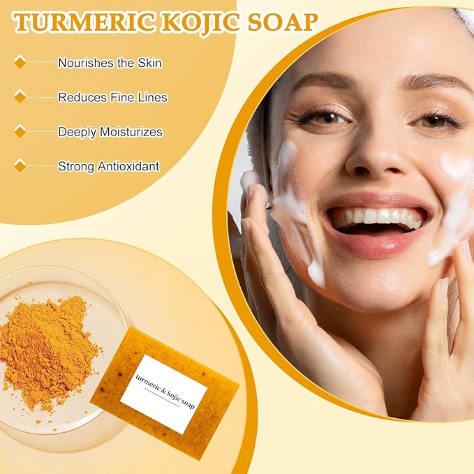 Lemon Turmeric Kojic Soap, Turmeric Soap