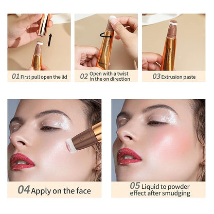 Contour Beauty Wand, Multi-Use Liquid Contour Wand Makeup Contour Brown)