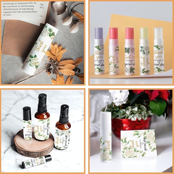 OLYCRAFT 100Pcs Self-Adhesive Lip Balm Tag Wrapping