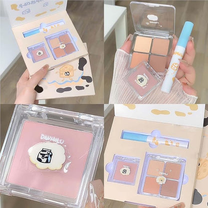 Neutral Eyeshadow Palette Velvet Lip Gloss Natural Glossy