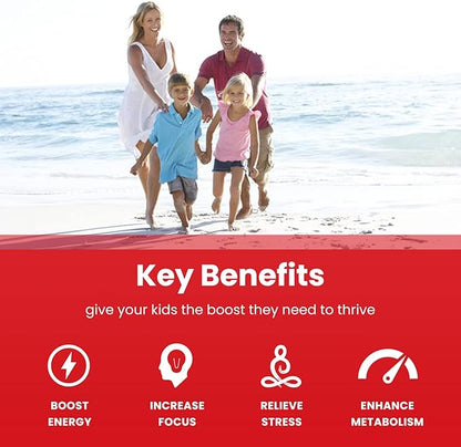 NutraChamps Vitamin B Complex for Kids, B1, B2, B3, B6, B7, B9 & Methyl B12, Kids B Complex Liquid Drops Supplement, Energy, Focus, Metabolism, Natural Berry, 120 Servings, 4 Month Supply