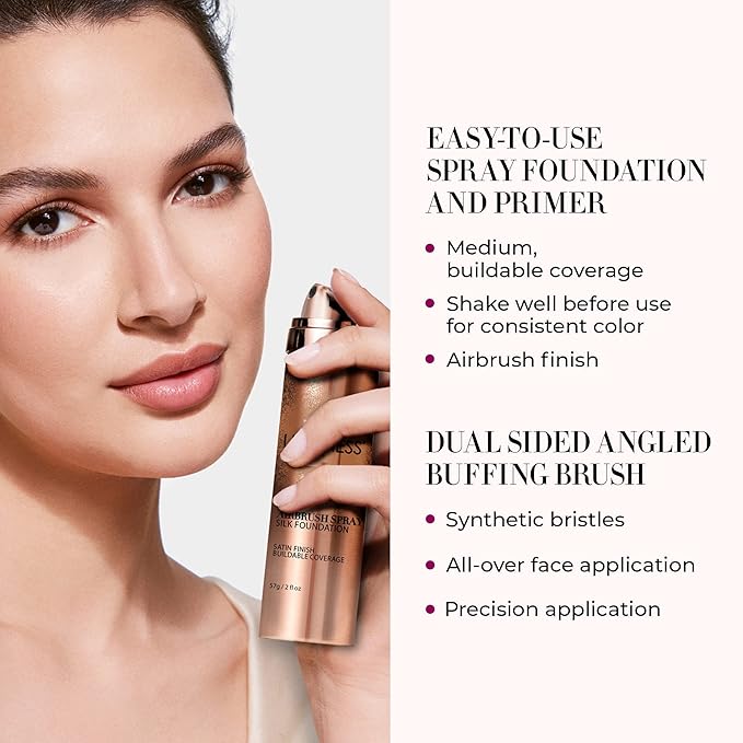 LUMINESS Airbrush Spray Silk Foundation Starter Kit - & Moisturizes