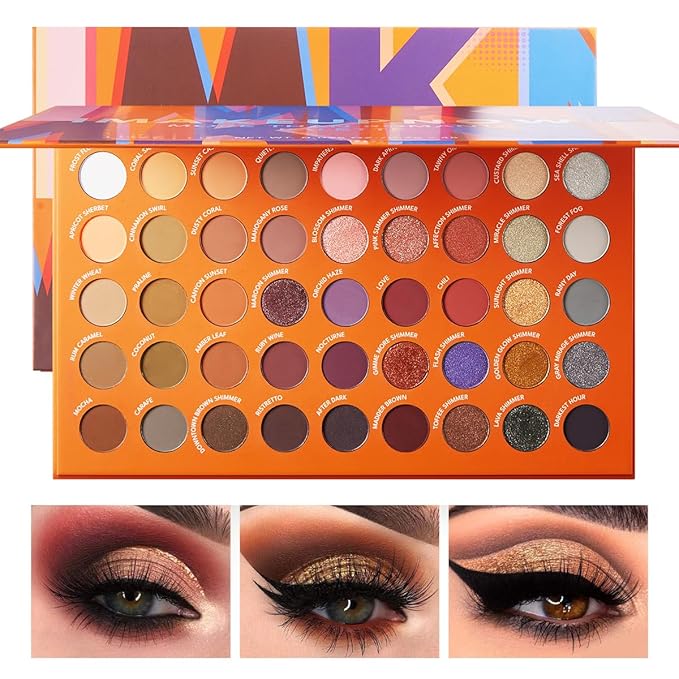 45 Shades Eyeshadow Palette, Highly Pigmented Neutral Tones
