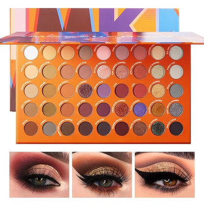 45 Shades Eyeshadow Palette, Highly Pigmented Neutral Tones