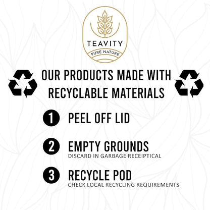 Organic Licorice Mint Tea Pods for Keurig - Natural Decaf Peppermint Tea by Teavity (12 Tea Pods)