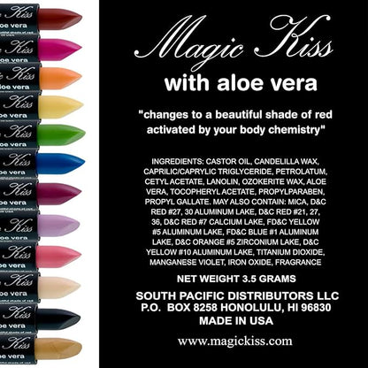 Magic Kiss Pack of 12 Color Changing Aloe Magic