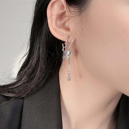 Gothic Spider Web Drop Earrings Teardrop