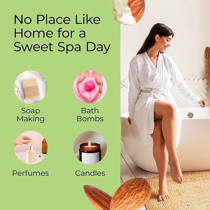 Good Essential – Professional Almond Fragrance Oil 10 ml for Diffuser, Candles, Soaps, Perfume, Aromatherapy 0.33 fl oz