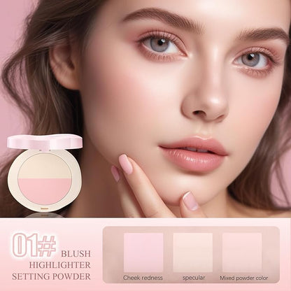 Pink Setting Powder, 3 in 1 Blush Palette