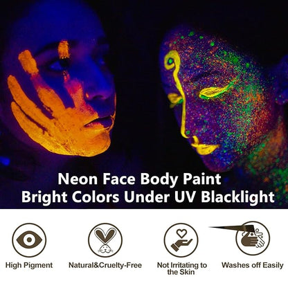 Go Ho Neon Gold Body Paint Washable(2.,),under UV 37oz