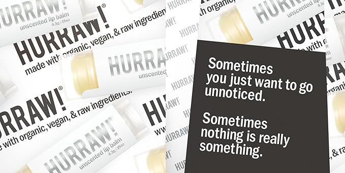 Hurraw! Unscented Lip Balm: Organic, Certified