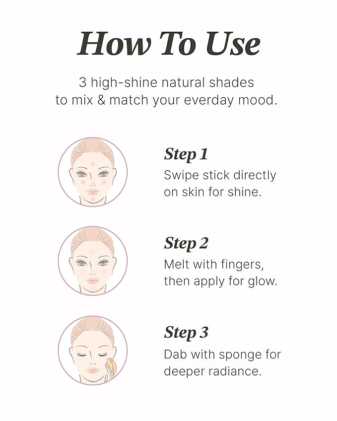 Glint Stick Highlighter (Milky Moon, 0.) - Multi-Use Blendable Color. 24oz