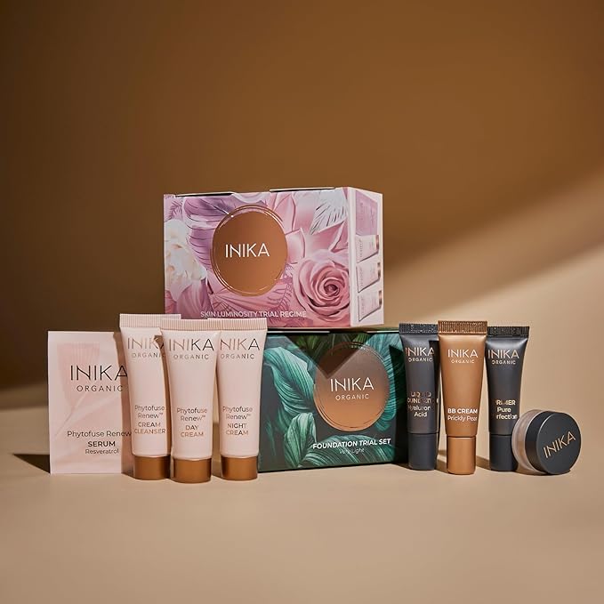 INIKA Organic Foundation Trial Set, Natural Mineral essentials - Medium