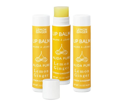 Lemon Ginger Lip Balm Collection, Vegan Lips,