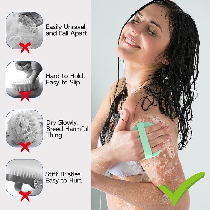 Silicone body scrubber, exfoliating body