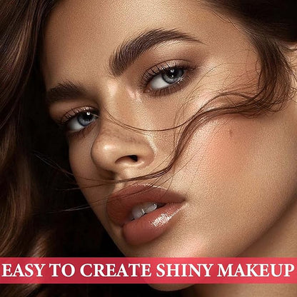 Face Glitter Blush Shimmer Waterproof Highlighter Blusher Powder,Facial