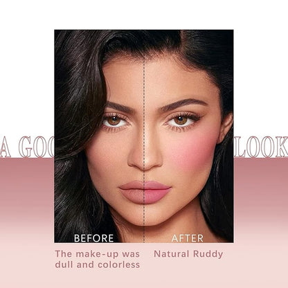 Cream Blush Stick for Cheeks Makeup, Waterproof Face Tones-Cherry Pink