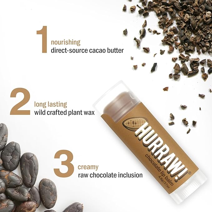 Hurraw! Chocolate Lip Balm: Organic, Certified