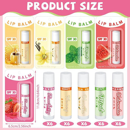 30 Pack Lip Balms SPF 30 Travel