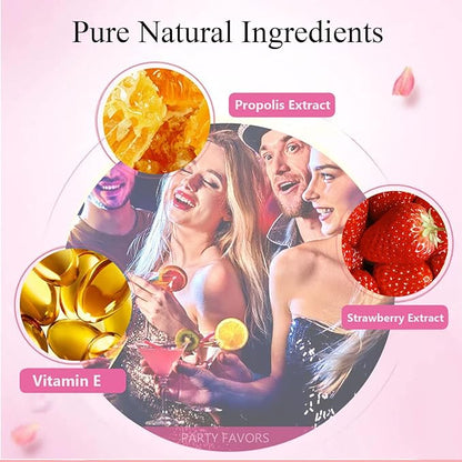 Bee Lip Balm Honey Pot, Strawberry