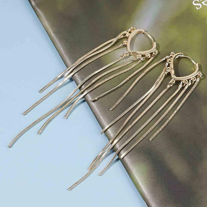 Boho Long Tassel Chain Earrings Fringe Drop Dangle