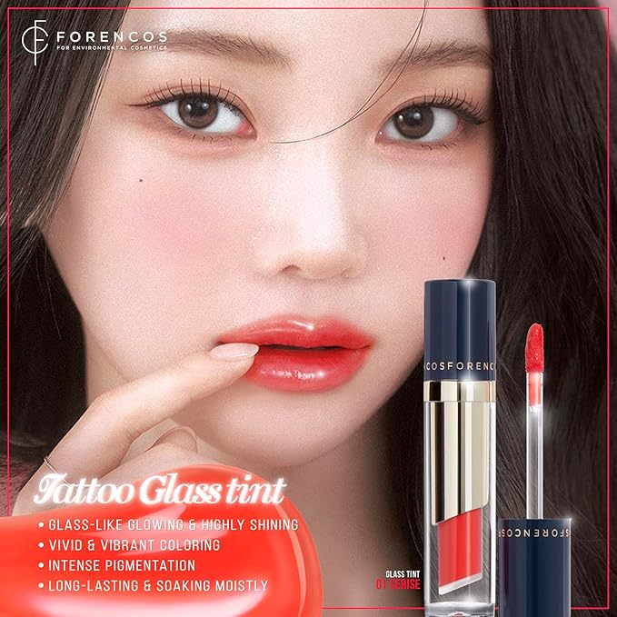 Tattoo Glass Lip Gloss Tint, Korean Glossy Tint/Stain, Glass