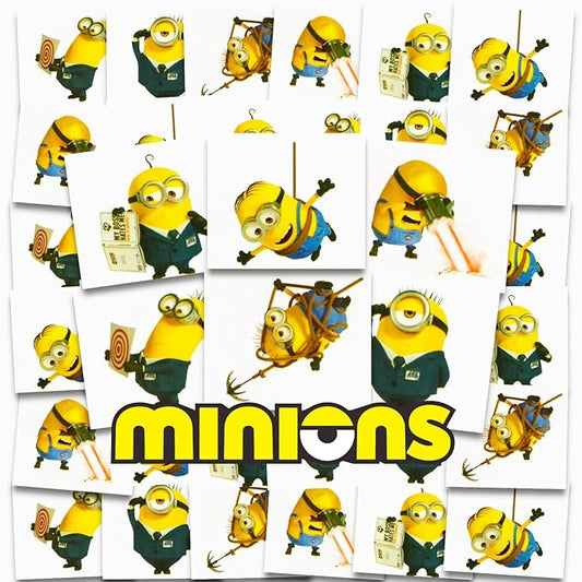 Minions Tattoos Party Favors Bundle ~ 72 Perforated Party Supplies)