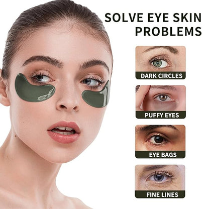 Under Eye Patch for Dark Circles and Puffy Eyes,Under Eye Masks Reduce Smooth Wrinkles and Under-eye Egg,Moisturizing Under Eye Pads For Women,Black Gold Eye Mask Patch-60 Pcs