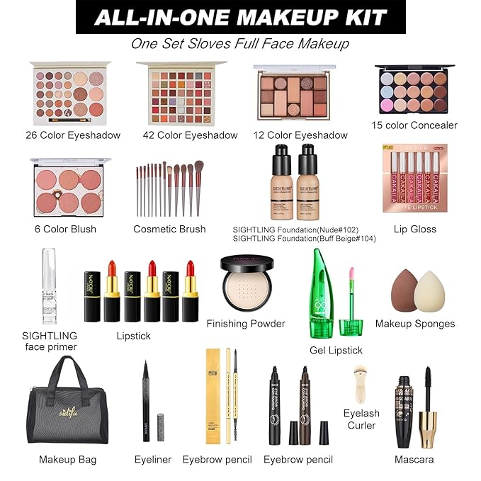 All in One Makeup Kit for Women Full