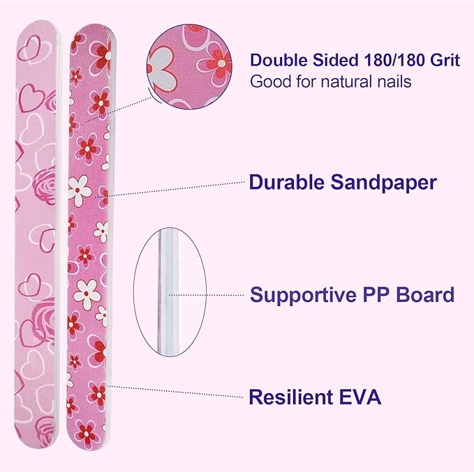 Nail files (24 pack), colorful