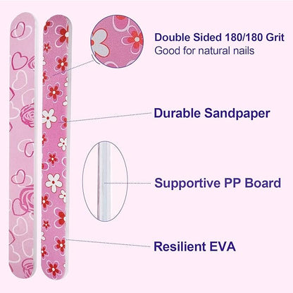 Nail files (24 pack), colorful