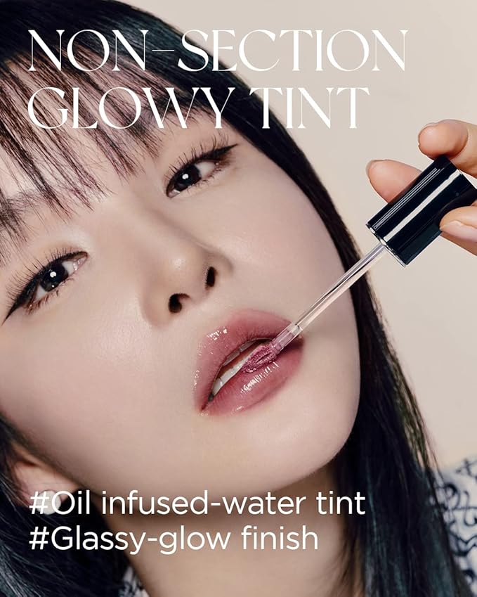 Non-Section Glowy Tint – 108 SOOTY HAZE – Glass Lasting Transparent & Flexible Lip Makeup - Moisturizing Lip Stain for Glossy Finish – Buildable Lipstick for Fuller Looking Lip, 0.18 fl.oz.