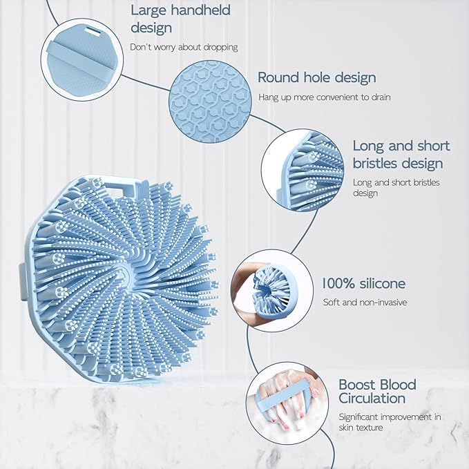 Silicone body scrubber, exfoliating body