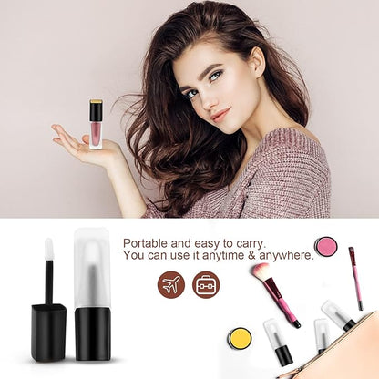 5 Pcs Frosted Glass Lip Gloss Tubes Refillable Lip 5ml