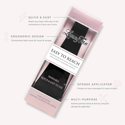 Loving Tan Easy to Reach Back Applicator for Self Tanner - Washable & Durable Design for Streak-Free Even Finish, Self Tanning Tool for Back & Hard to Reach Areas - 1 ct.