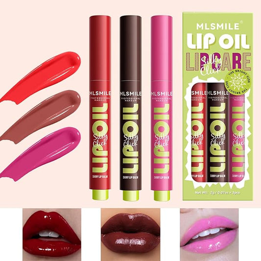 Click Lip Gloss Pen For Women Plumping Lip Stain Color Changing Waterproof Long Lasting Jelly Tinted Lip Balm Hydrating Lip Oil For Dry Lips （07 08 09）