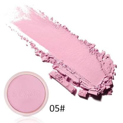 Boobeen Blush Compact for Face, Matte Baked Cream with Puff