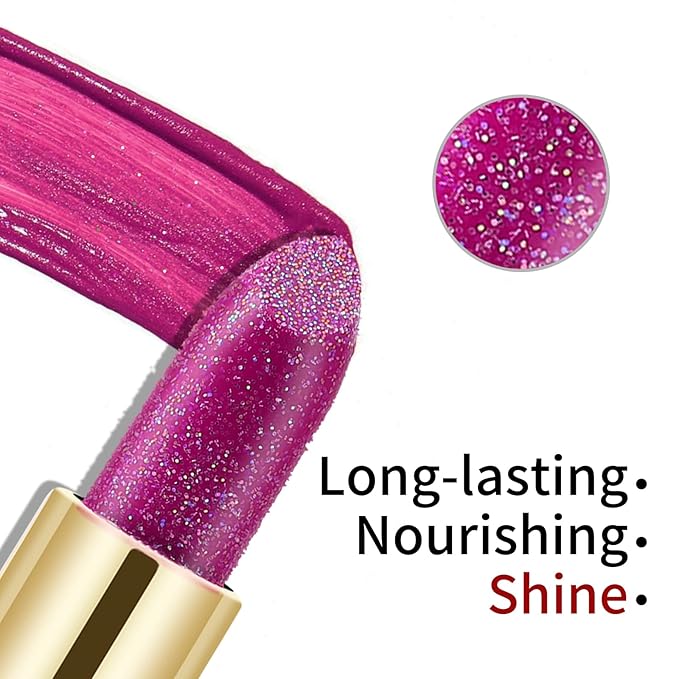 Boobeen Glitter Lipstick Hydrating Lip Balm Sparkling Shine Glitter