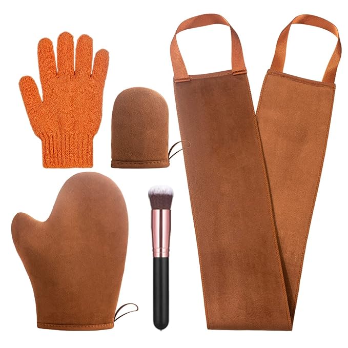 5 Pack Self Tanning Mitt Applicator Tanning Mitts Self Tanner Kit, Self Tanner Mitt Applicator Sunless Tanner Mitt Self Tanning Glove for Self Tan Mitt Applicator Self Tanner Mit Tanner Glove